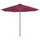 Vidaxl Parasol mit Holzstange 300 cm Bordeaux Rot