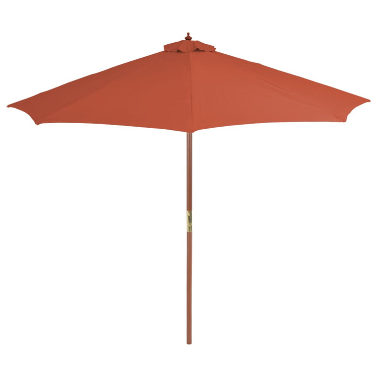 Vidaxl Parasol mit Holzstange 300 cm Terrakotta