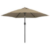VIDAXL -Parasol mit Metallpol 300 cm Taupe