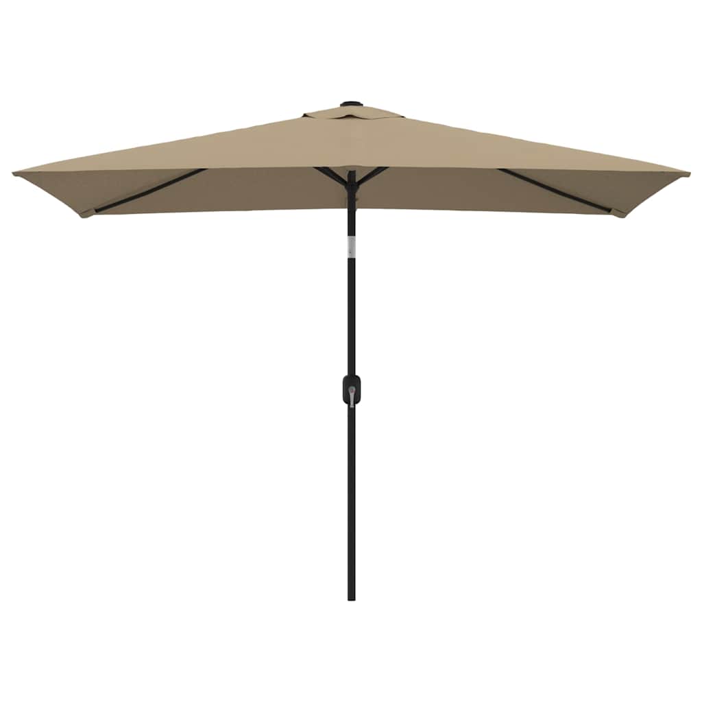 VIDAXL -Parasol mit Metallpol 300x200 cm Taupe