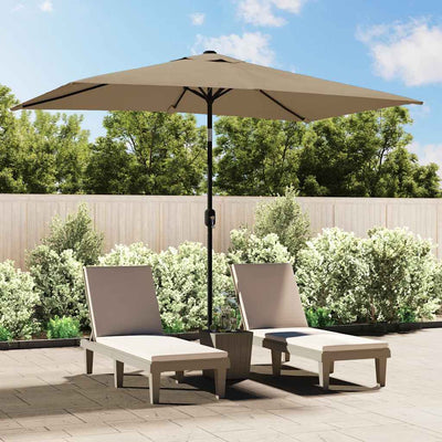 VIDAXL -Parasol mit Metallpol 300x200 cm Taupe