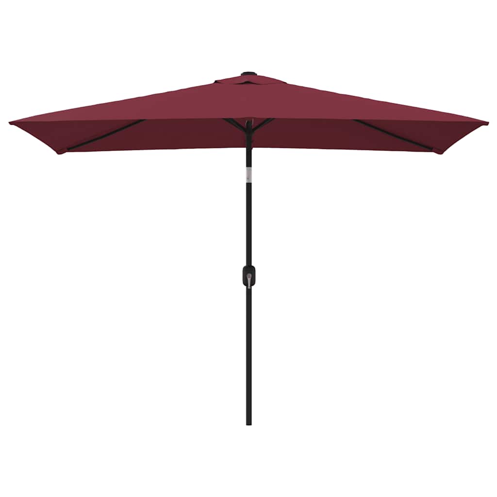 VIDAXL -Parasol mit Metallpol 300x200 cm Bordeaux Rot
