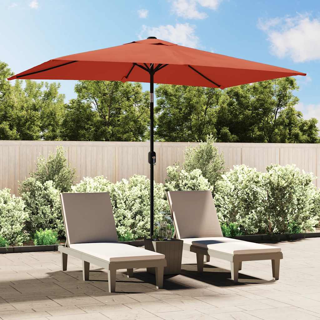 VIDAXL -Parasol mit Metallstast 300x200 cm Terrakotta