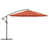 Vidaxl -schwimmendes Parasol mit Aluminiumpol 350 cm Terrakotta -gelöscht