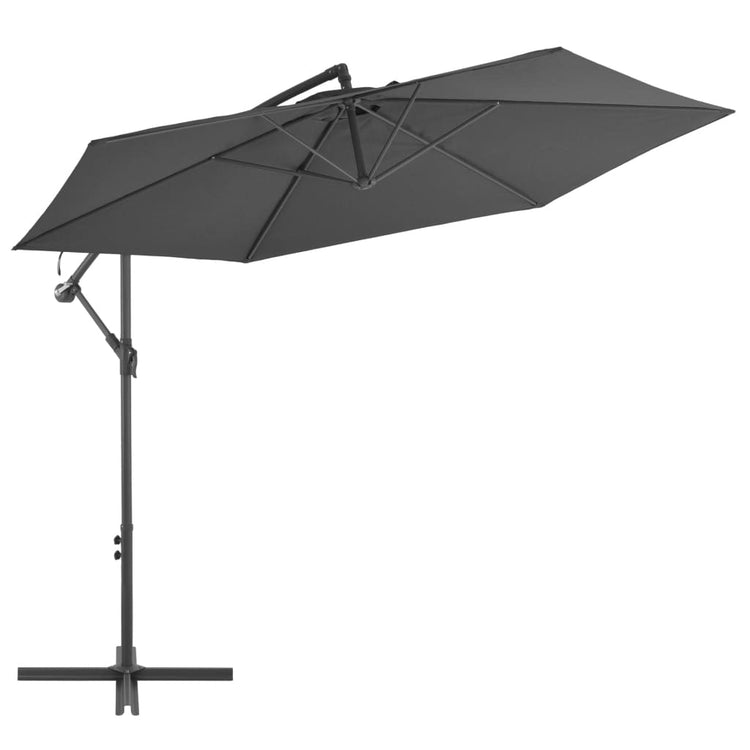 Vidaxl -schwimmendem Parasol mit Aluminiumpol 300 cm Anthrazit -gelöscht