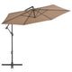 Vidaxl -schwimmendes Parasol mit Aluminiumpol 300 cm Taupe