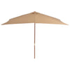 Vidaxl -Parasol mit Holzstange 200x300 cm Taupe