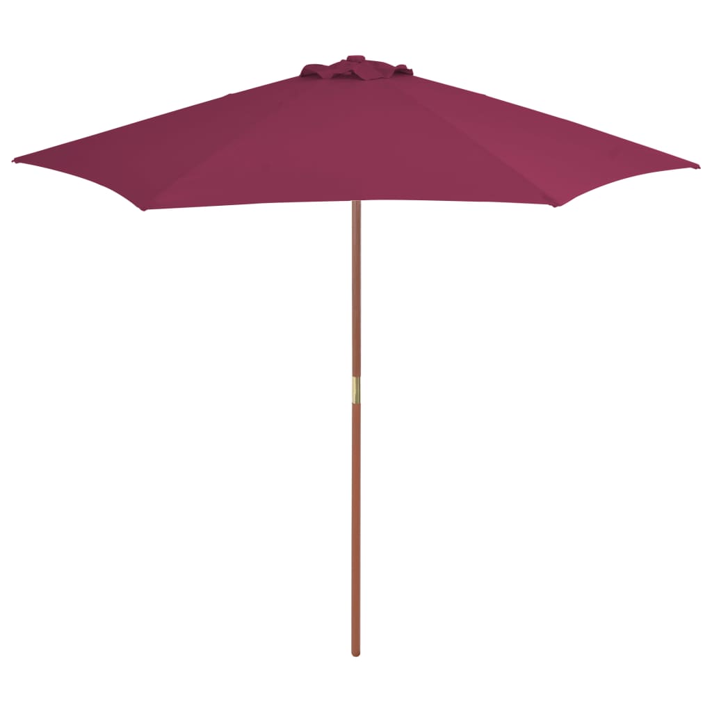 Vidaxl Parasol mit Holzstange 270 cm Bordeaux Rot