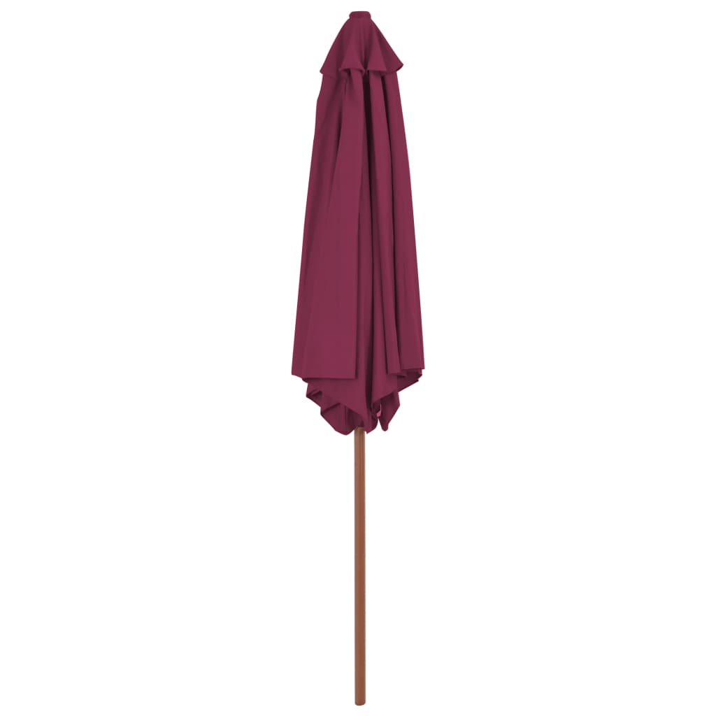 Vidaxl Parasol mit Holzstange 270 cm Bordeaux Rot