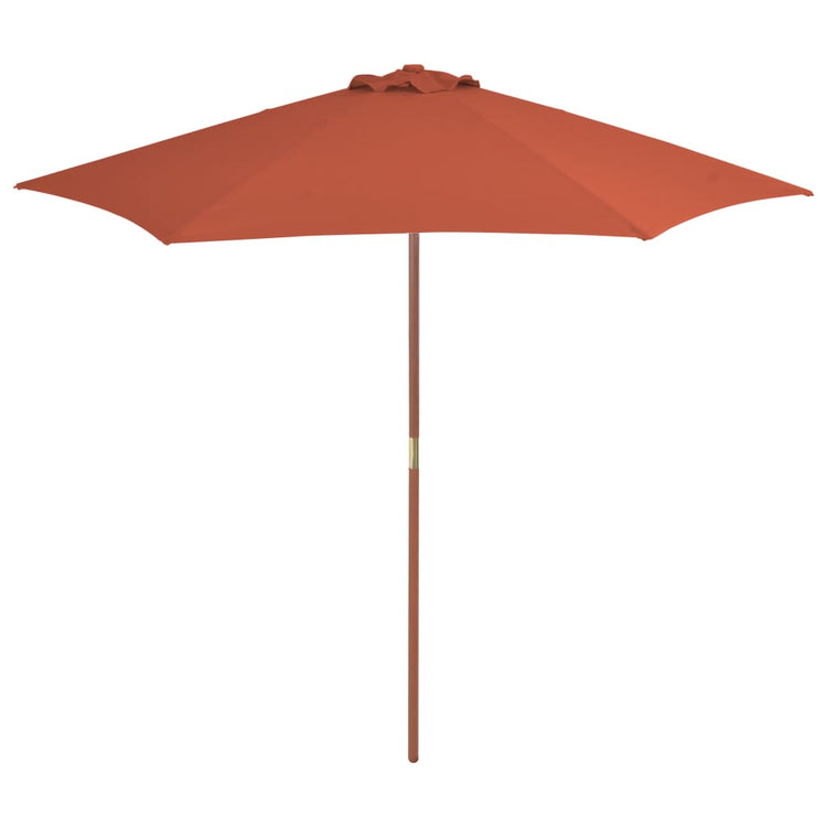 Vidaxl Parasol mit Holzstange 270 cm Terrakotta