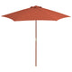Vidaxl Parasol mit Holzstange 270 cm Terrakotta