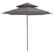 Vidaxl Parasol Double Decker mit Holzstange 270 cm Anthrazit