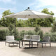 Vidaxl -schwimmendes Parasol mit LED -Beleuchtung und Metallstast 350 cm Sand
