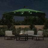 Vidaxl -schwimmendes Parasol mit LED -Beleuchtung und Metallpol 350 cm Grün - afbeelding 3
