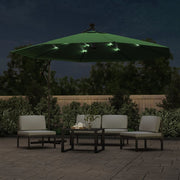 Vidaxl -schwimmendes Parasol mit LED -Beleuchtung und Metallpol 350 cm Grün - afbeelding 3