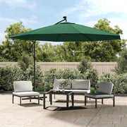 Vidaxl -schwimmendes Parasol mit LED -Beleuchtung und Metallpol 350 cm Grün - afbeelding 1