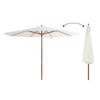 Vidaxl -Parasol mit Holzstange 350 cm Sandweiß