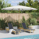 Vidaxl -Parasol mit Holzstange 350 cm Sandweiß