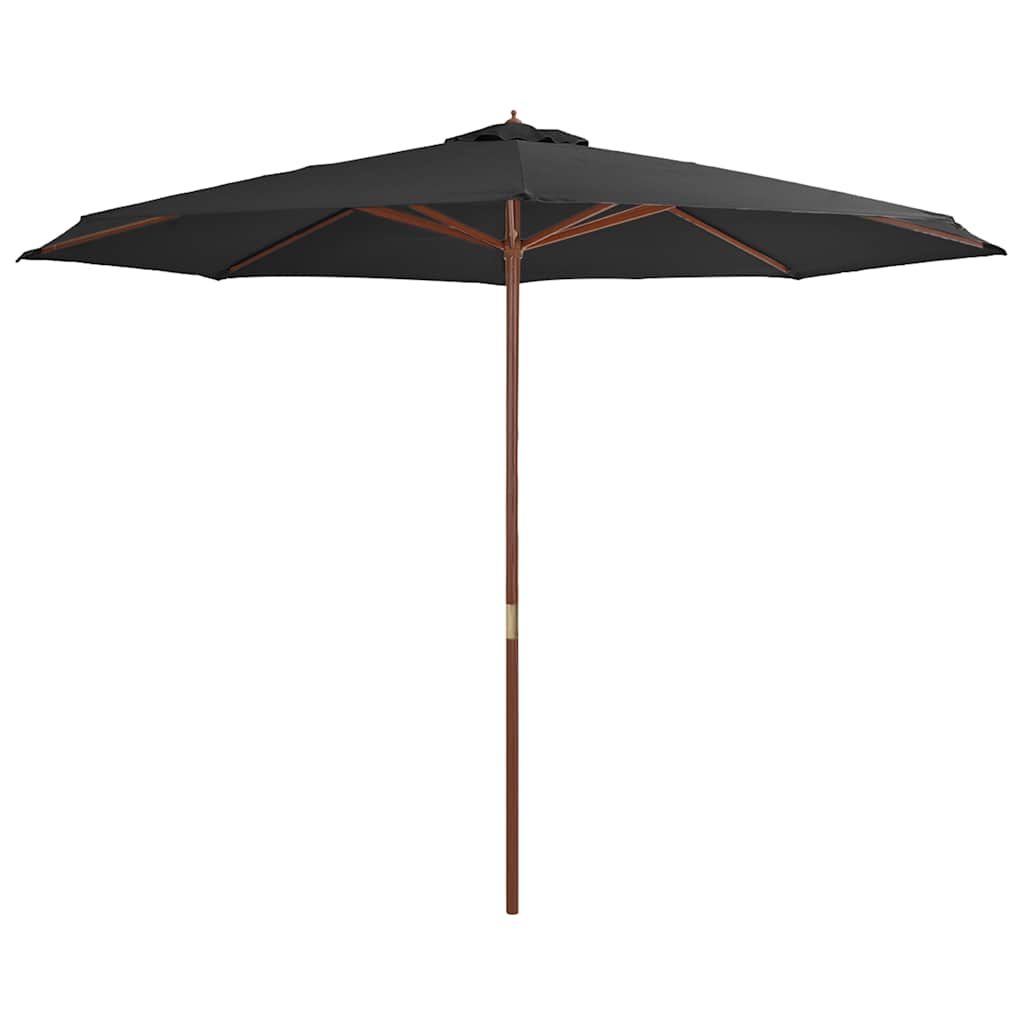 Vidaxl -Parasol mit Holzstange 350 cm Anthrazit