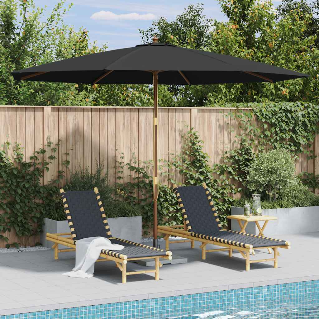 Vidaxl -Parasol mit Holzstange 350 cm Anthrazit