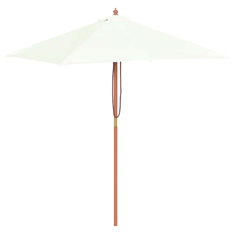 VIDAXL -Parasol mit Holzstange 150x200 cm sandgeläutet