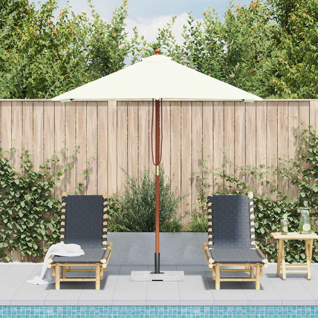 VIDAXL -Parasol mit Holzstange 150x200 cm sandgeläutet