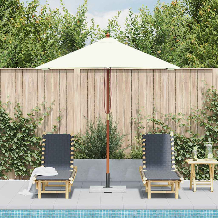 VIDAXL -Parasol mit Holzstange 150x200 cm sandgeläutet