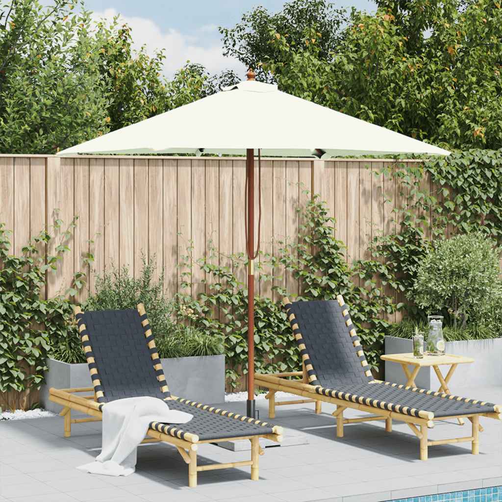 VIDAXL -Parasol mit Holzstange 150x200 cm sandgeläutet