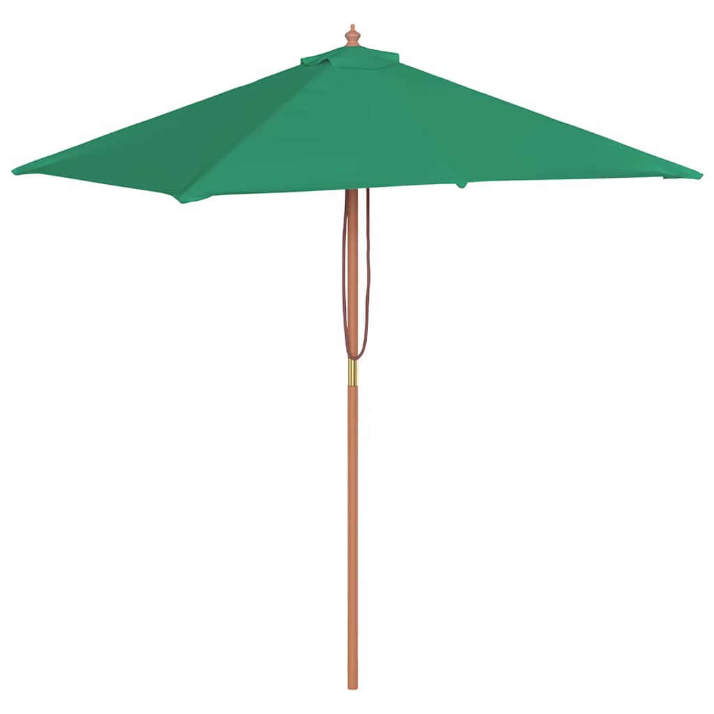 Vidaxl -Parasol mit Holzstange 150x200 cm Grün