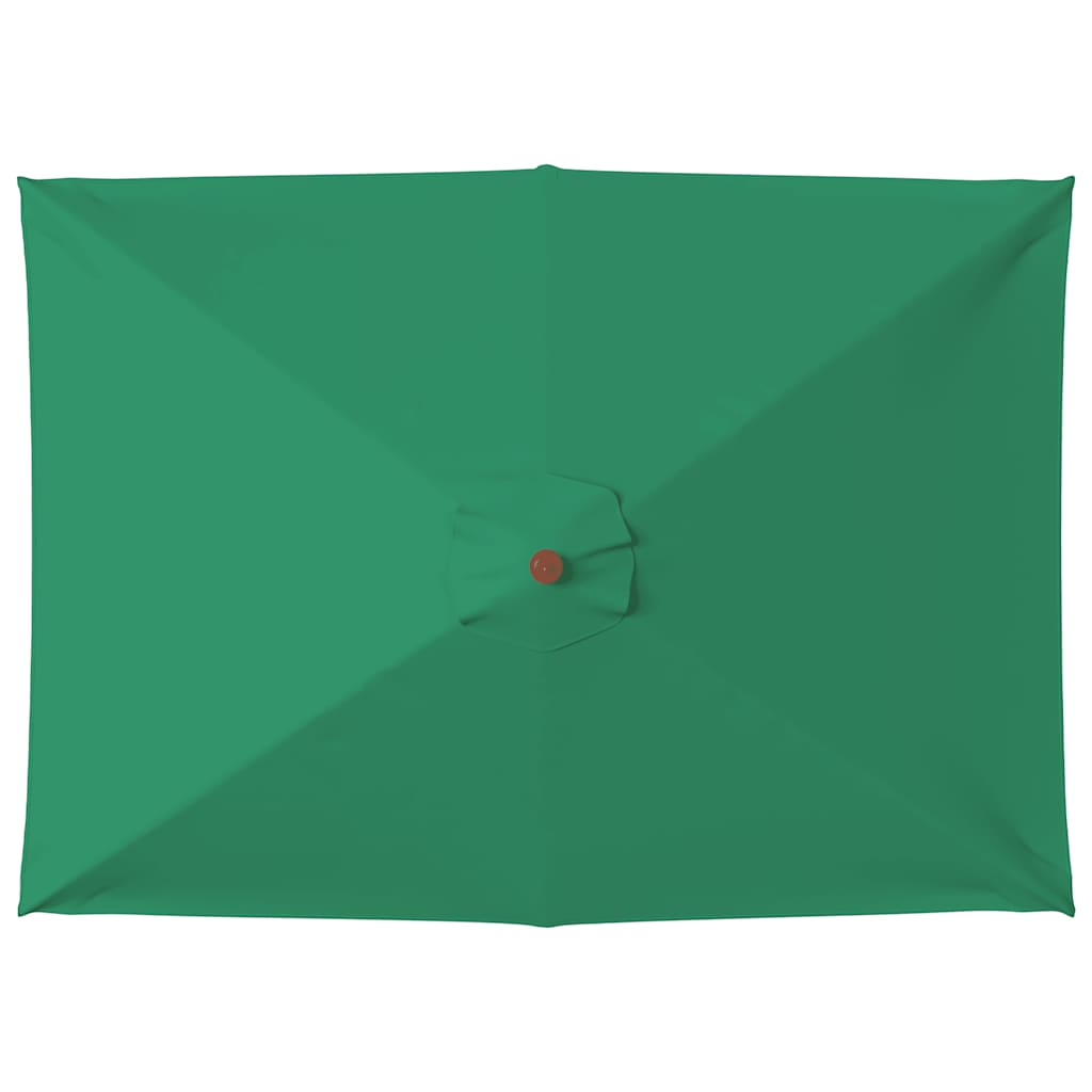 Vidaxl -Parasol mit Holzstange 150x200 cm Grün