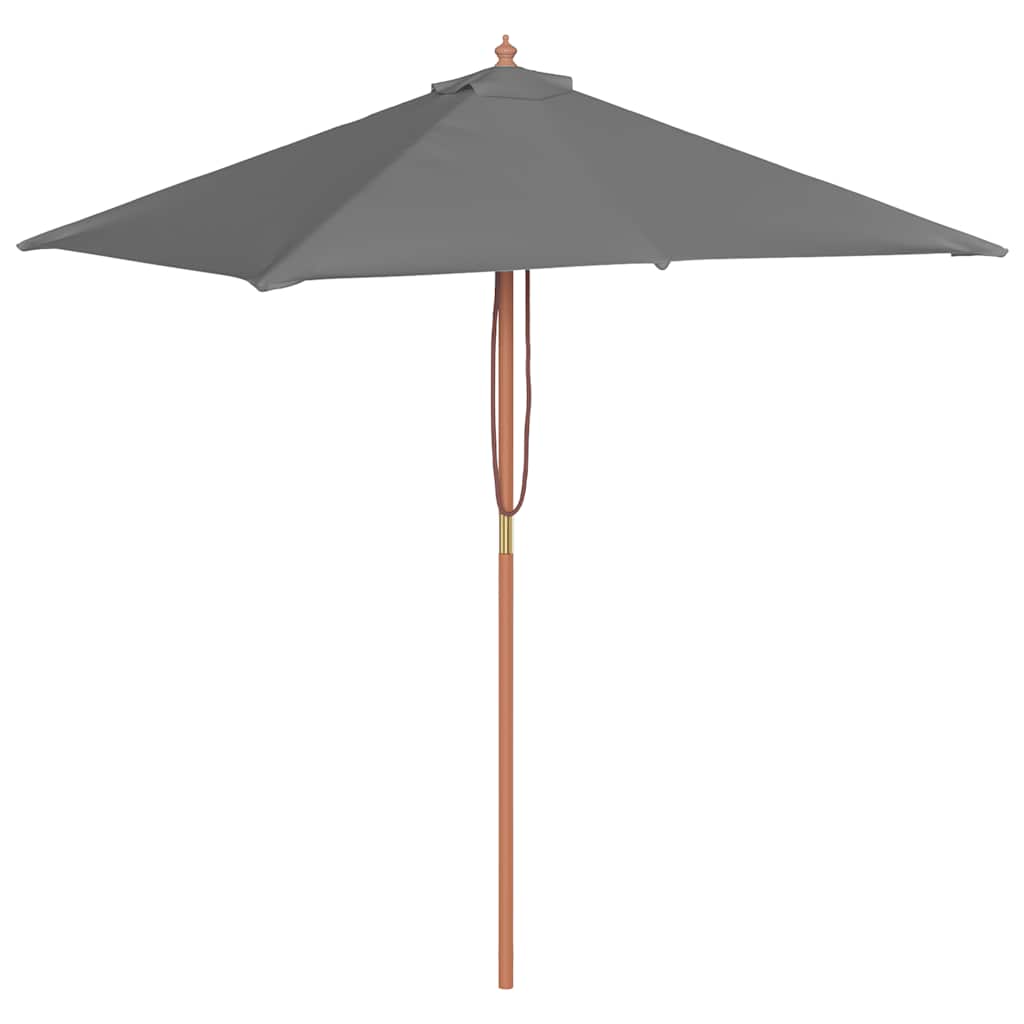 VIDAXL -Parasol mit Holzstange 150x200 cm Anthrazit