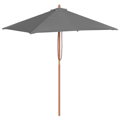 VIDAXL -Parasol mit Holzstange 150x200 cm Anthrazit