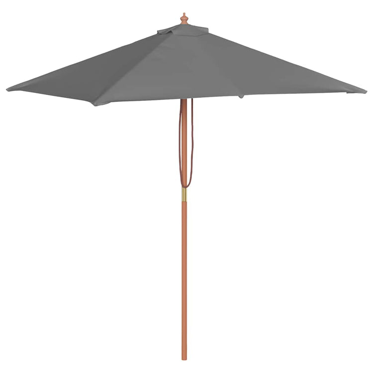 VIDAXL -Parasol mit Holzstange 150x200 cm Anthrazit