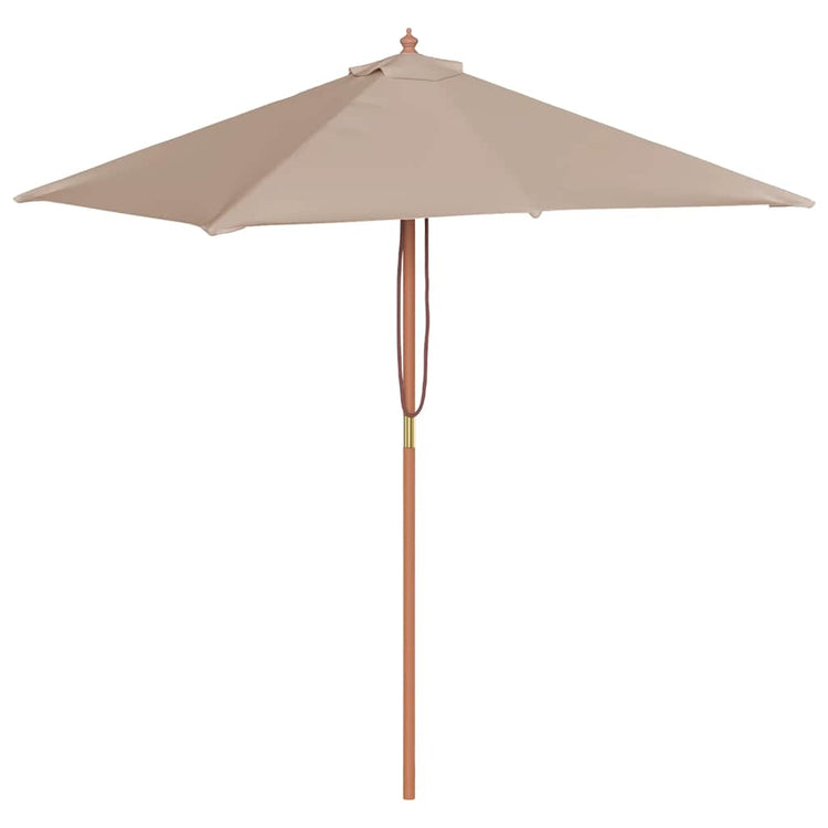 Vidaxl -Parasol mit Holzstange 150x200 cm Taupe