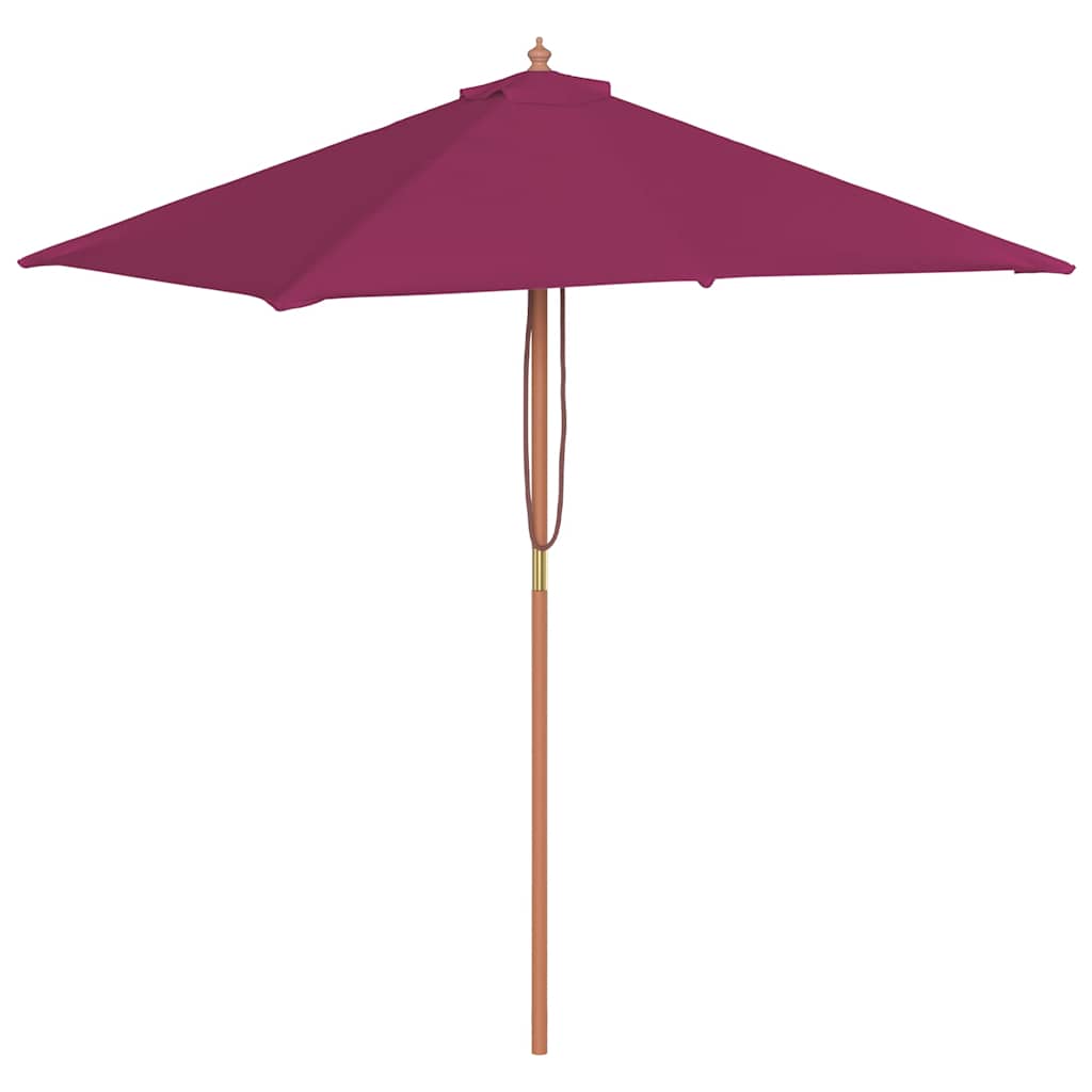 Vidaxl -Parasol mit Holzstange 150x200 cm Bordeaux Rot