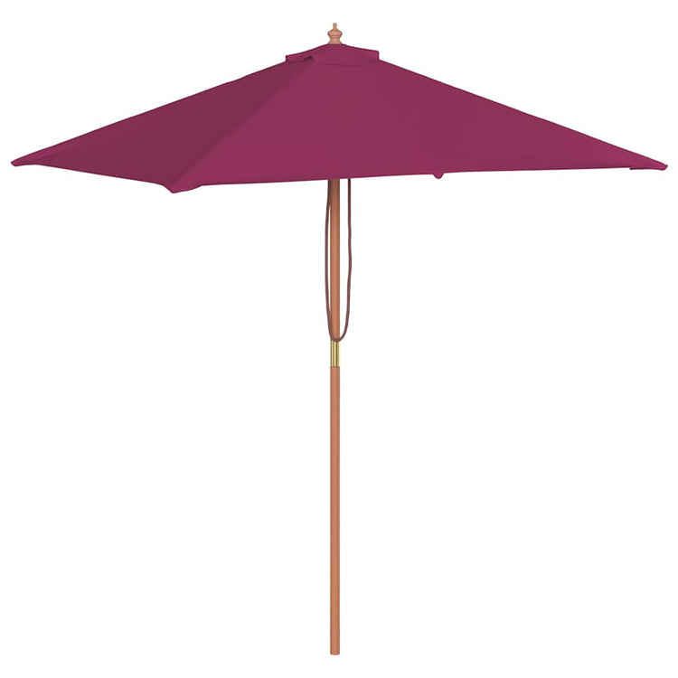 Vidaxl -Parasol mit Holzstange 150x200 cm Bordeaux Rot