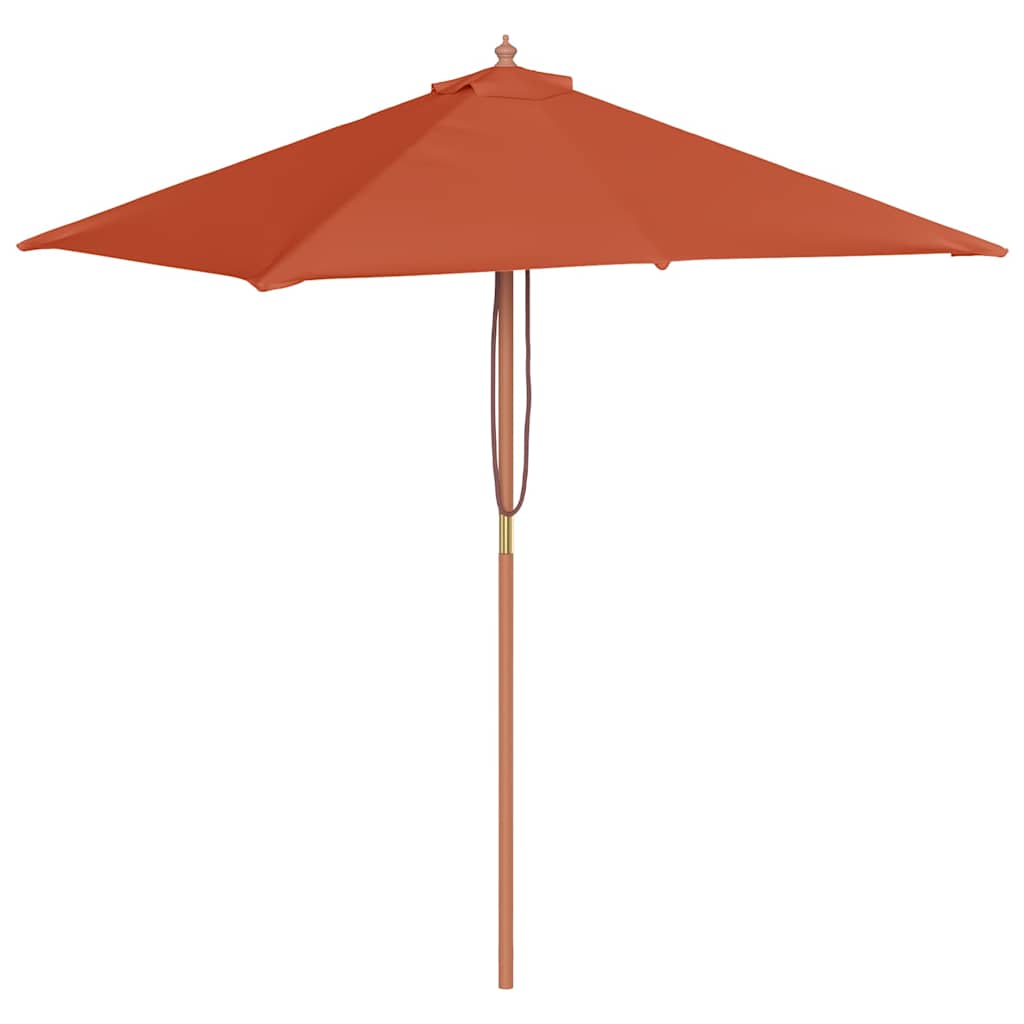 Vidaxl -Parasol mit Holzstange 150x200 cm Terrakotta -ausgelöst