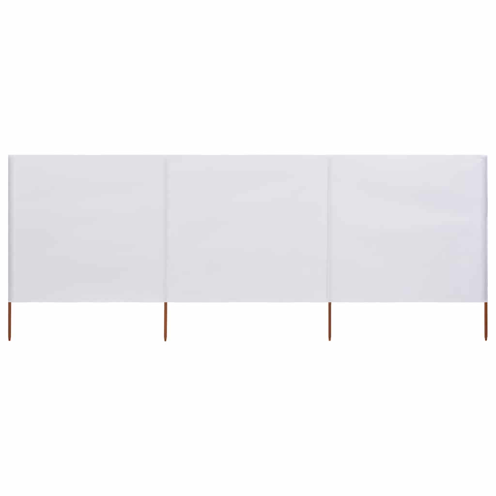 Vidaxl Windschutzscheibe 3 Paneele 400x120 cm Stoff weiß