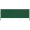 Vidaxl Windschutzscheibe 3 Paneele 400x120 cm Stoff grün
