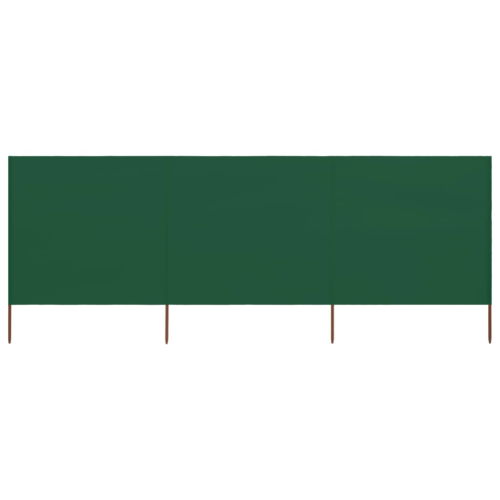 Vidaxl Windschutzscheibe 3 Paneele 400x120 cm Stoff grün