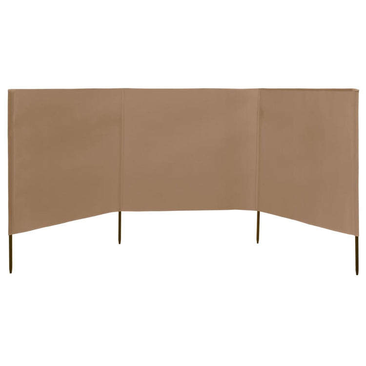 Vidaxl Windschutzscheibe 3 Paneele 400x120 cm Stofftaupe
