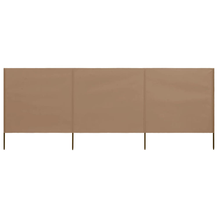 Vidaxl Windschutzscheibe 3 Paneele 400x120 cm Stofftaupe