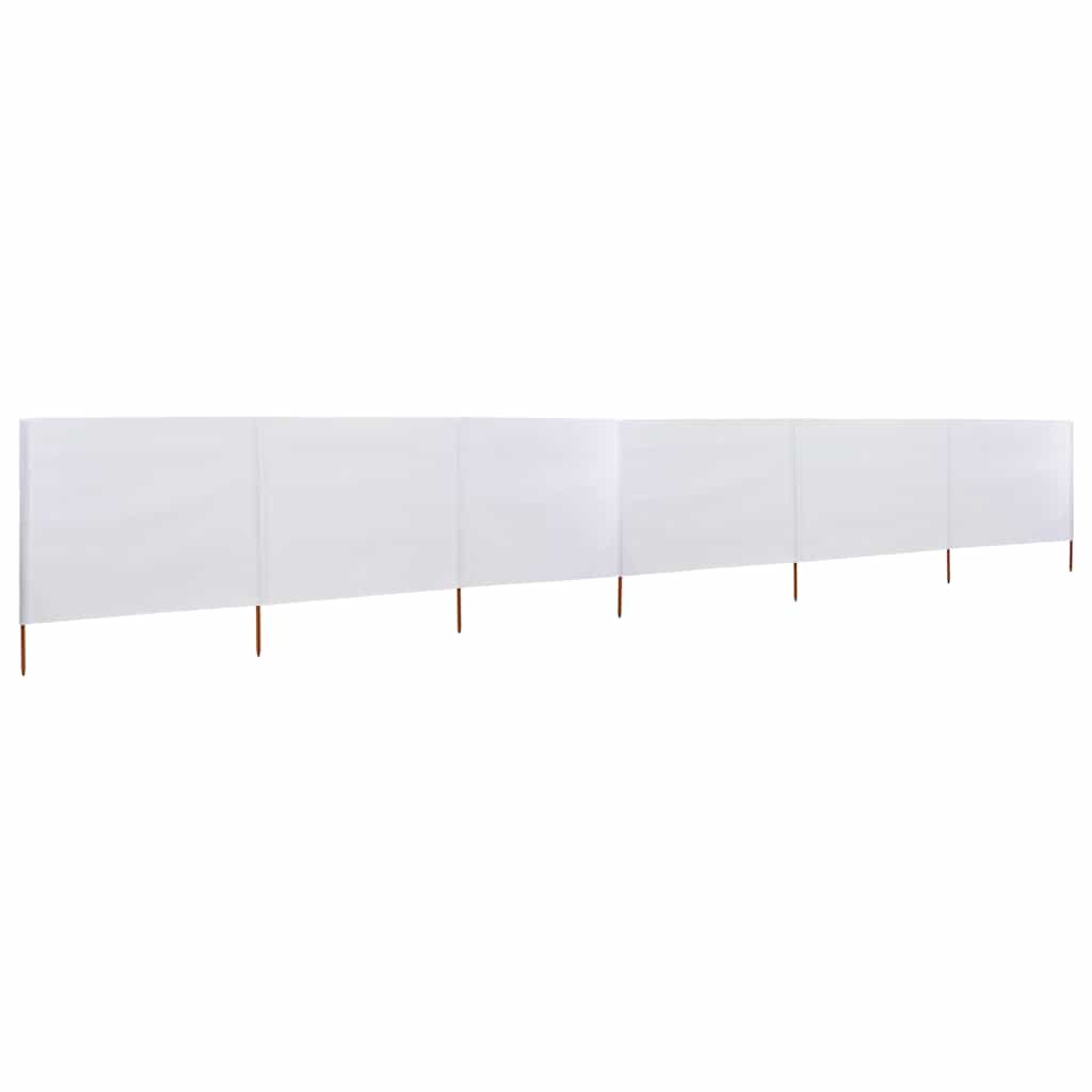Vidaxl Windschutzscheibe 6 Paneele 800x80 cm Stoff weiß