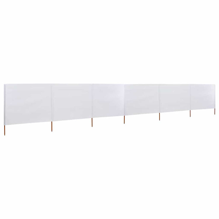 Vidaxl Windschutzscheibe 6 Paneele 800x80 cm Stoff weiß