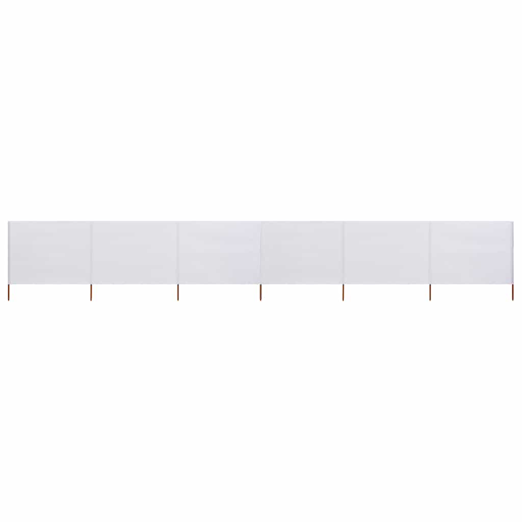 Vidaxl Windschutzscheibe 6 Paneele 800x80 cm Stoff weiß
