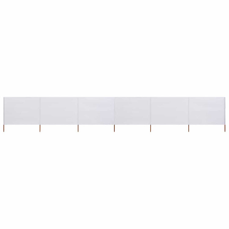 Vidaxl Windschutzscheibe 6 Paneele 800x80 cm Stoff weiß