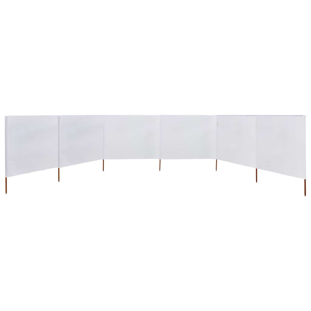 Vidaxl Windschutzscheibe 6 Paneele 800x80 cm Stoff weiß