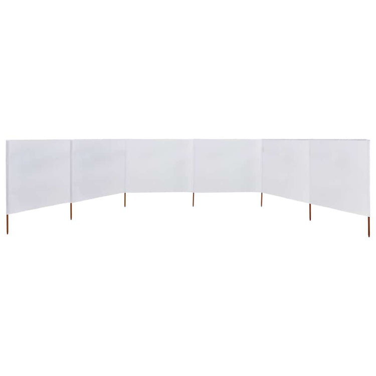 Vidaxl Windschutzscheibe 6 Paneele 800x80 cm Stoff weiß