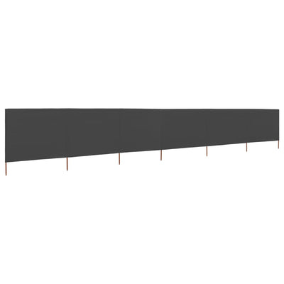 Vidaxl Windschutzscheibe 6 Paneele 800x80 cm Stoff grau