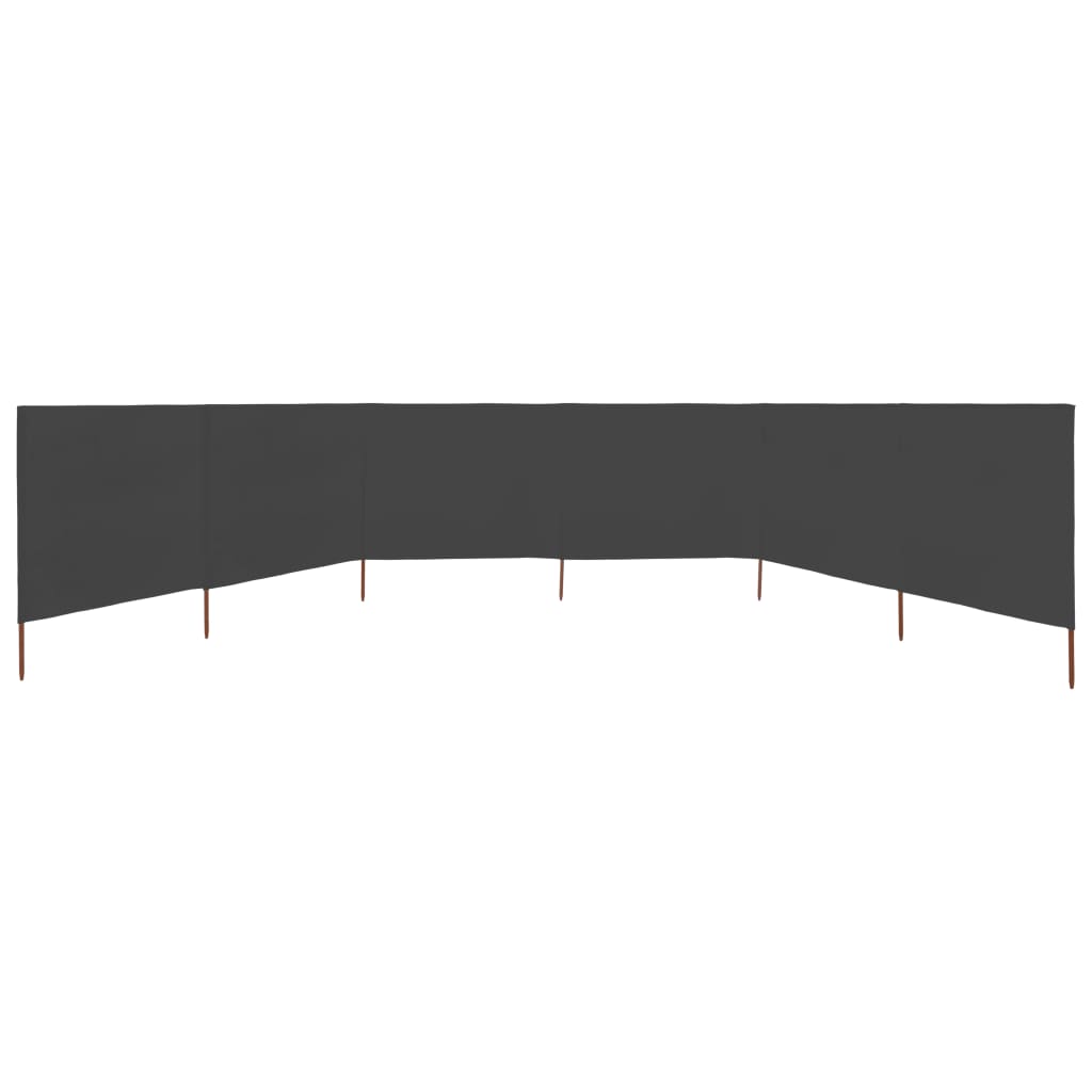 Vidaxl Windschutzscheibe 6 Paneele 800x80 cm Stoff grau